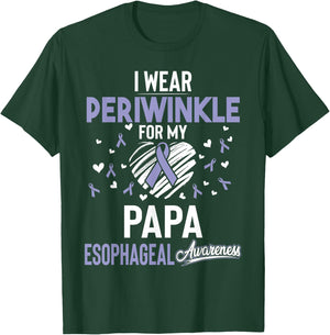 I Wear Periwinkle For My Papa Esophageal Cancer Shirt T-Shirt - T-Shirt | Forest
