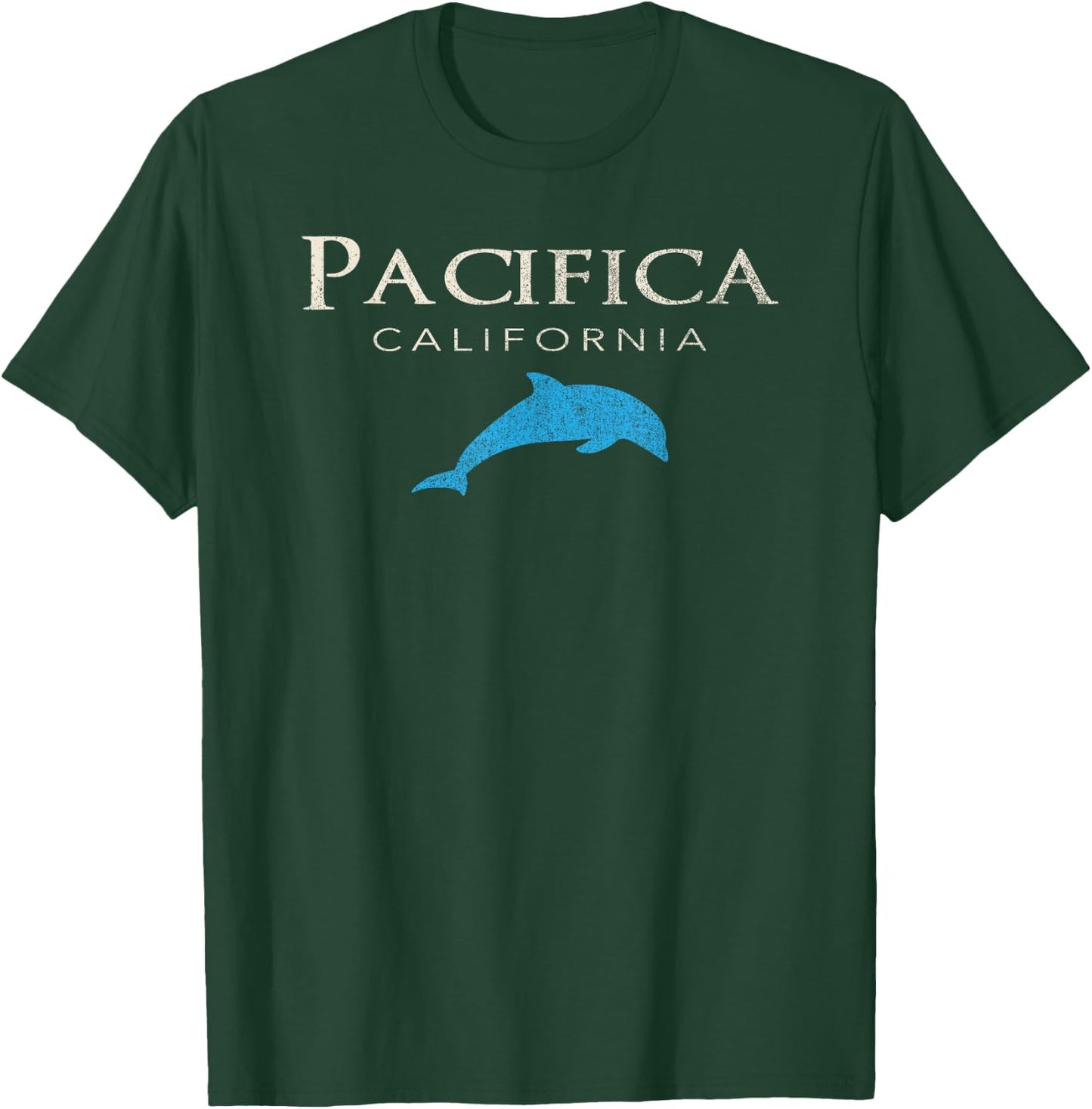 Vintage Pacifica CA Dolphin T Shirt T-Shirt - T-Shirt | Forest