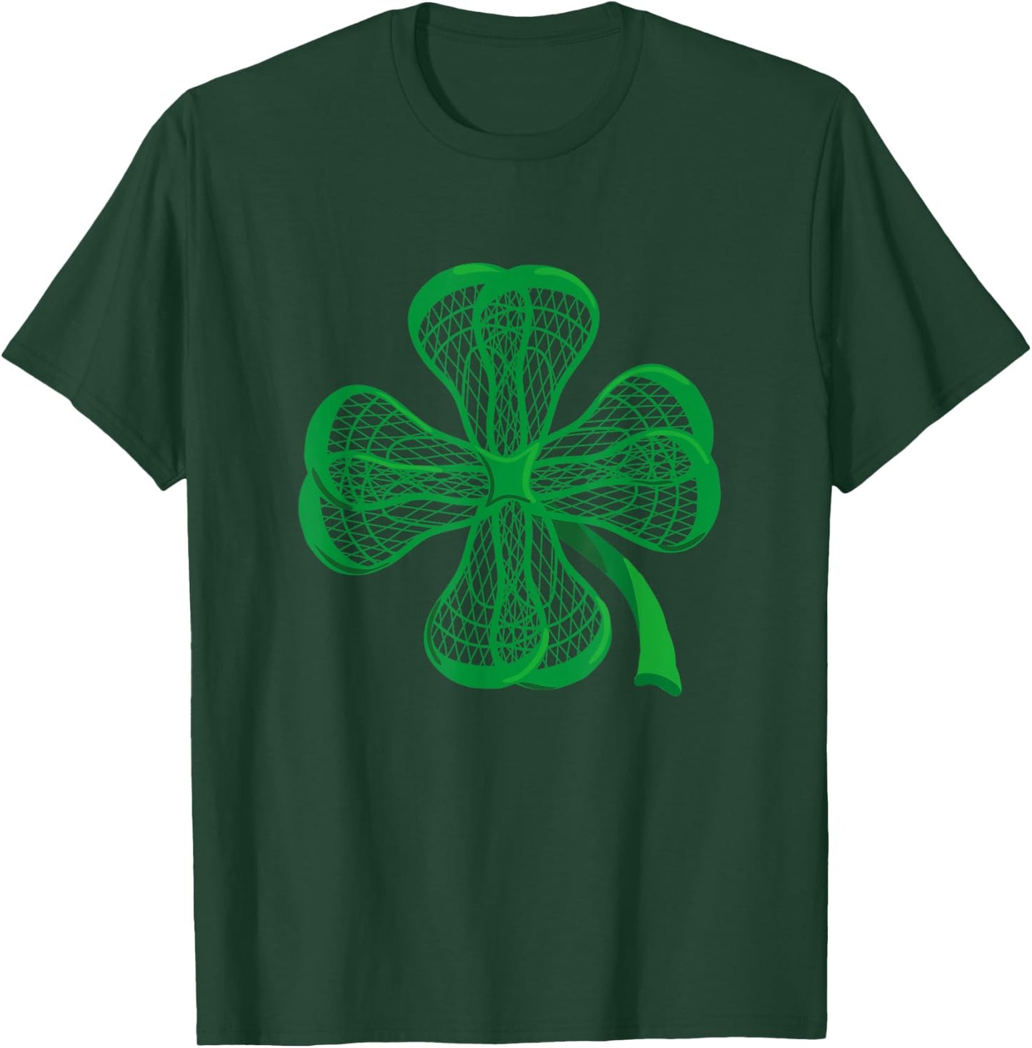 Lacrosse Sticks Shamrock clover irish lucky Lax gift T-Shirt - T-Shirt | Forest