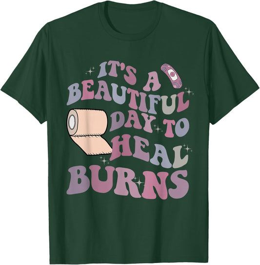 BICU Burn ICU Nurse Groovy Intensive Care Unit Nurses T-Shirt - T-Shirt | Forest