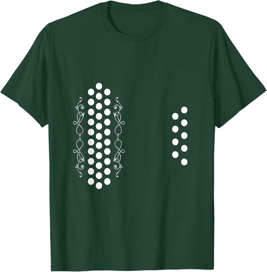 Retro Air Accordion Player Choir Musician Men Mexico Vintage T-Shirt - T-Shirt | Forest