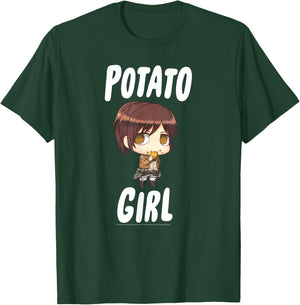 Attack on Titan Potato Girl Chibi AOT Anime T-Shirt - T-Shirt | Forest