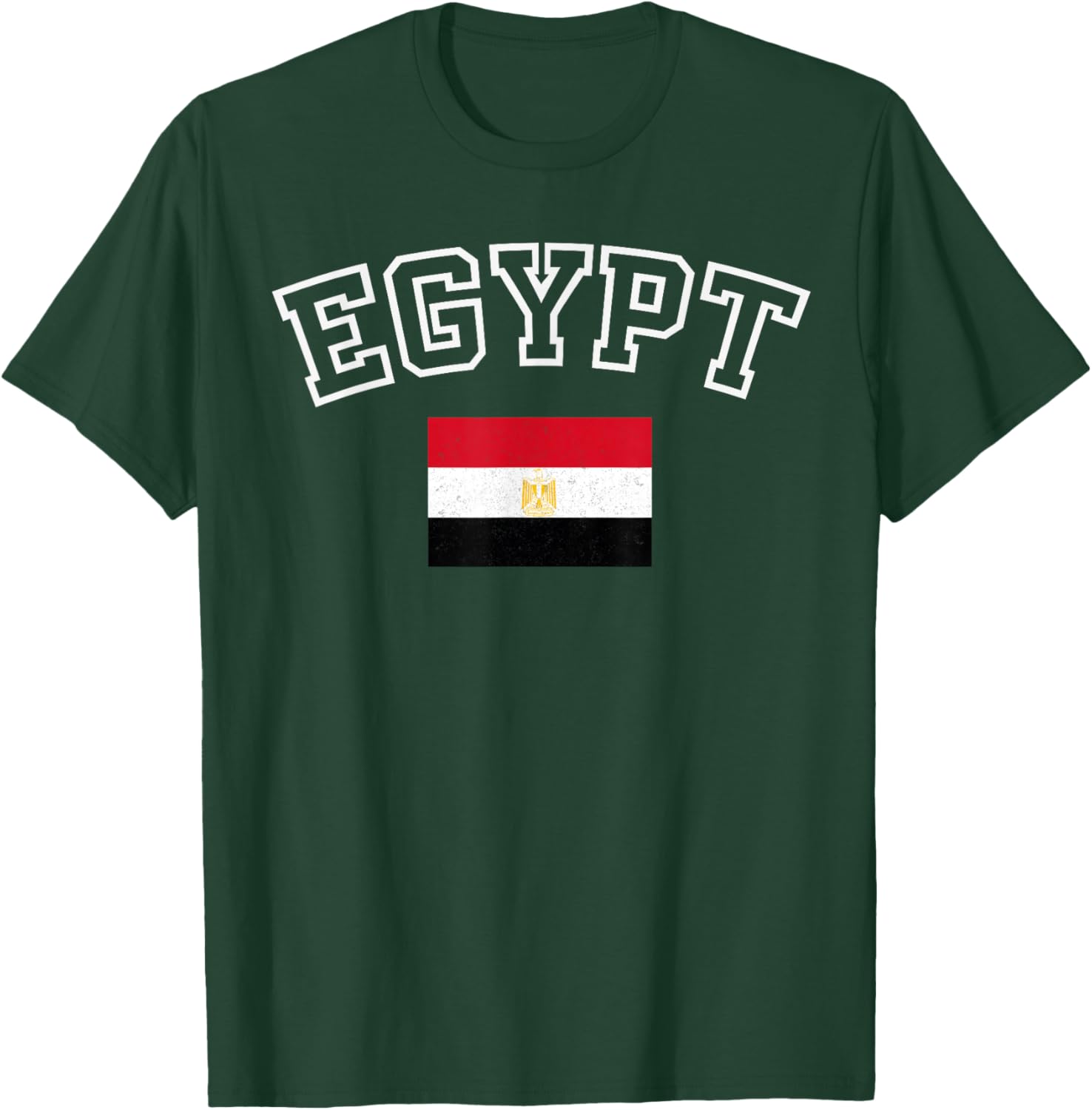 Egypt Flag Vintage Distressed Retro Heritage Design T-Shirt - T-Shirt | Forest