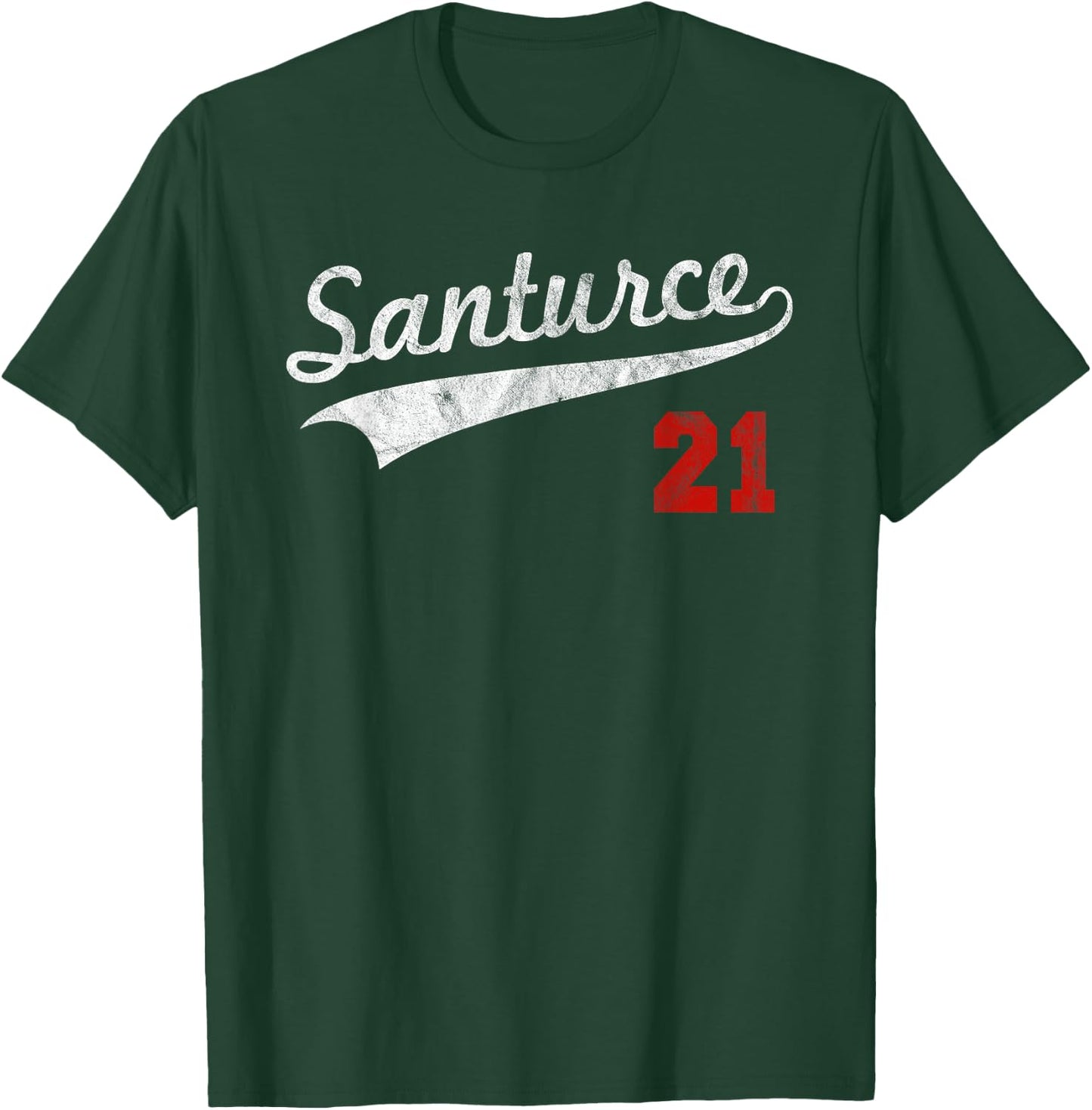 Santurce 21 Puerto Rico Baseball Boricua Men Women T-Shirt - T-Shirt | Forest