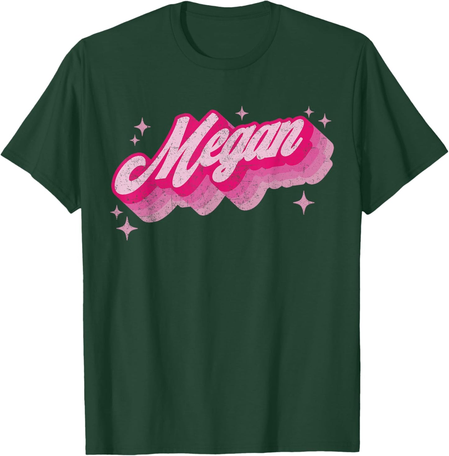 Retro Megan First Name Personalized 80s Birthday T-Shirt - T-Shirt | Forest