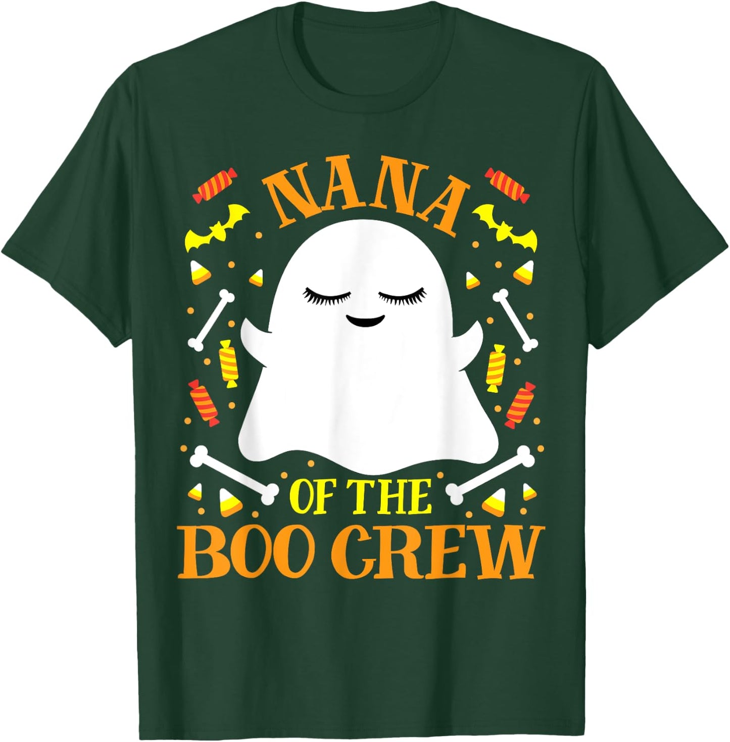 Nana Boo Crew Ghost Matching Family Set Grandma Halloween T-Shirt - T-Shirt | Forest
