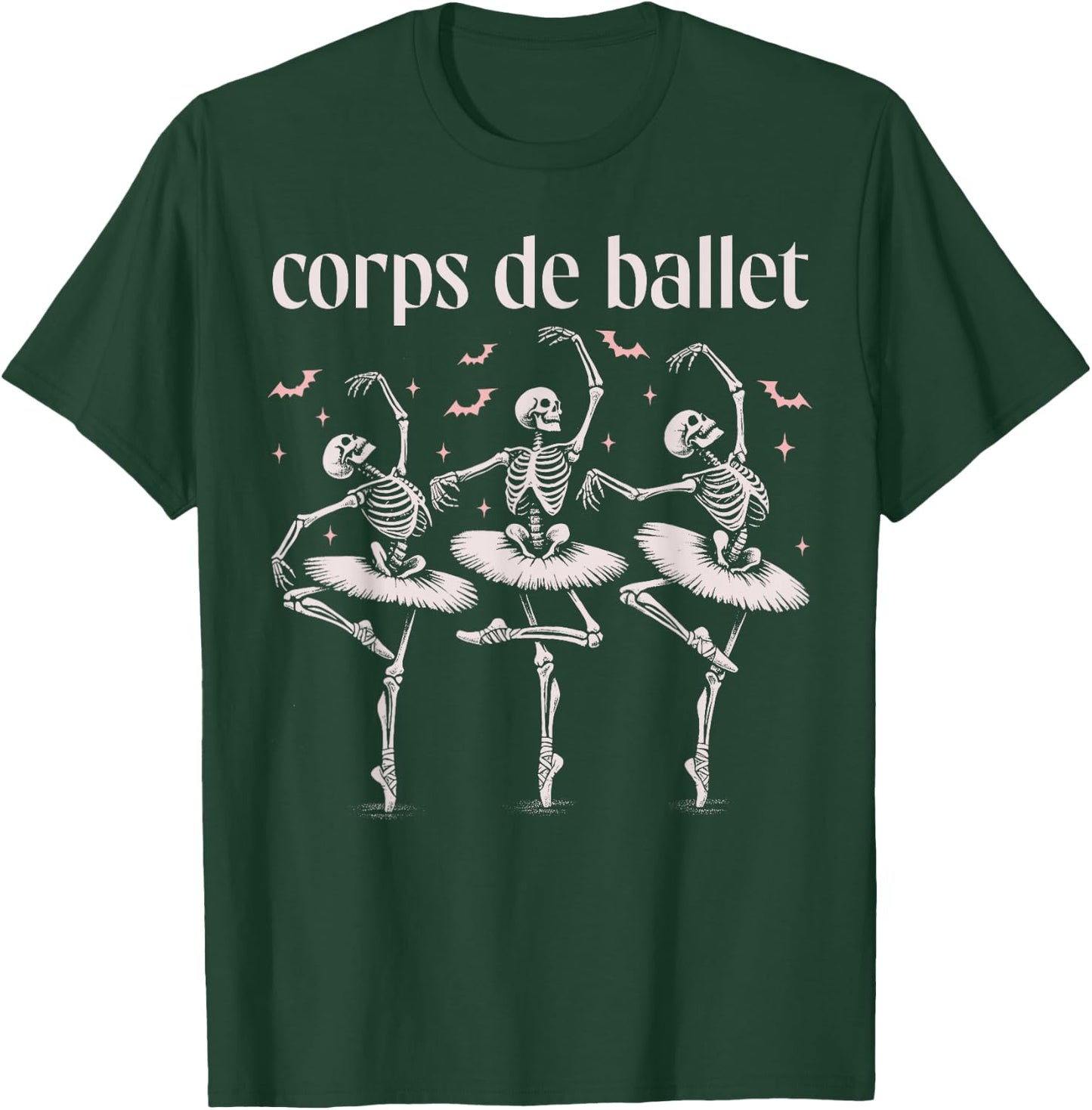 Corps De Ballet, Dancing Skeleton, Ballet Dance Halloween T-Shirt - T-Shirt | Forest
