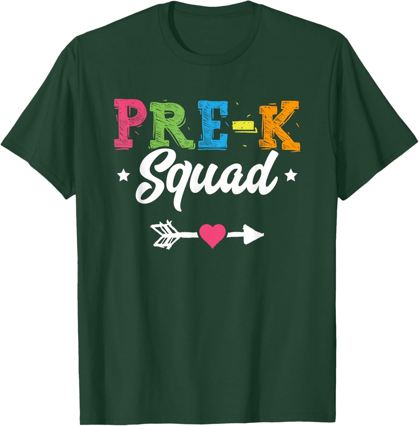 Pre-K Squad Teacher Student Kids Preschool Back To School T-Shirt - T-Shirt | Forest
