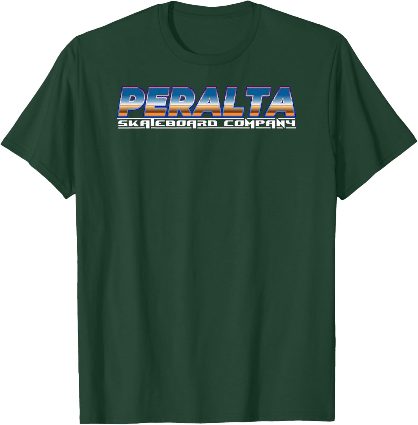 80s Vintage Peralta Skateboard Company Logo Plain T-Shirt - T-Shirt | Forest