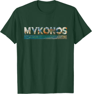 Mykonos Greek Greece Travel Vacation I Love Greece T-Shirt - T-Shirt | Forest
