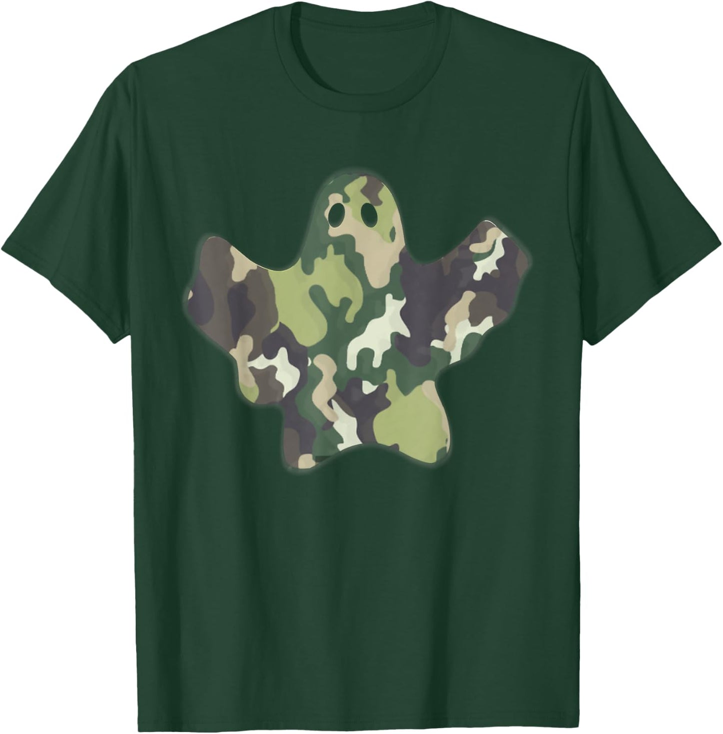 Funny Halloween Camouflage Camo Ghost T-Shirt - T-Shirt | Forest