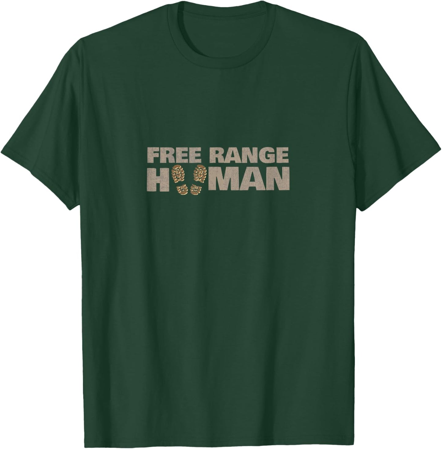 Free Range Human Travel Camping RV Hiking Gift T-Shirt - T-Shirt | Forest