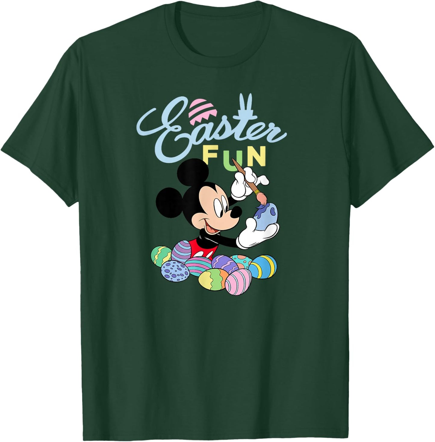 Disney Mickey Mouse Easter Fun Painting Easter Eggs T-Shirt - T-Shirt | Forest