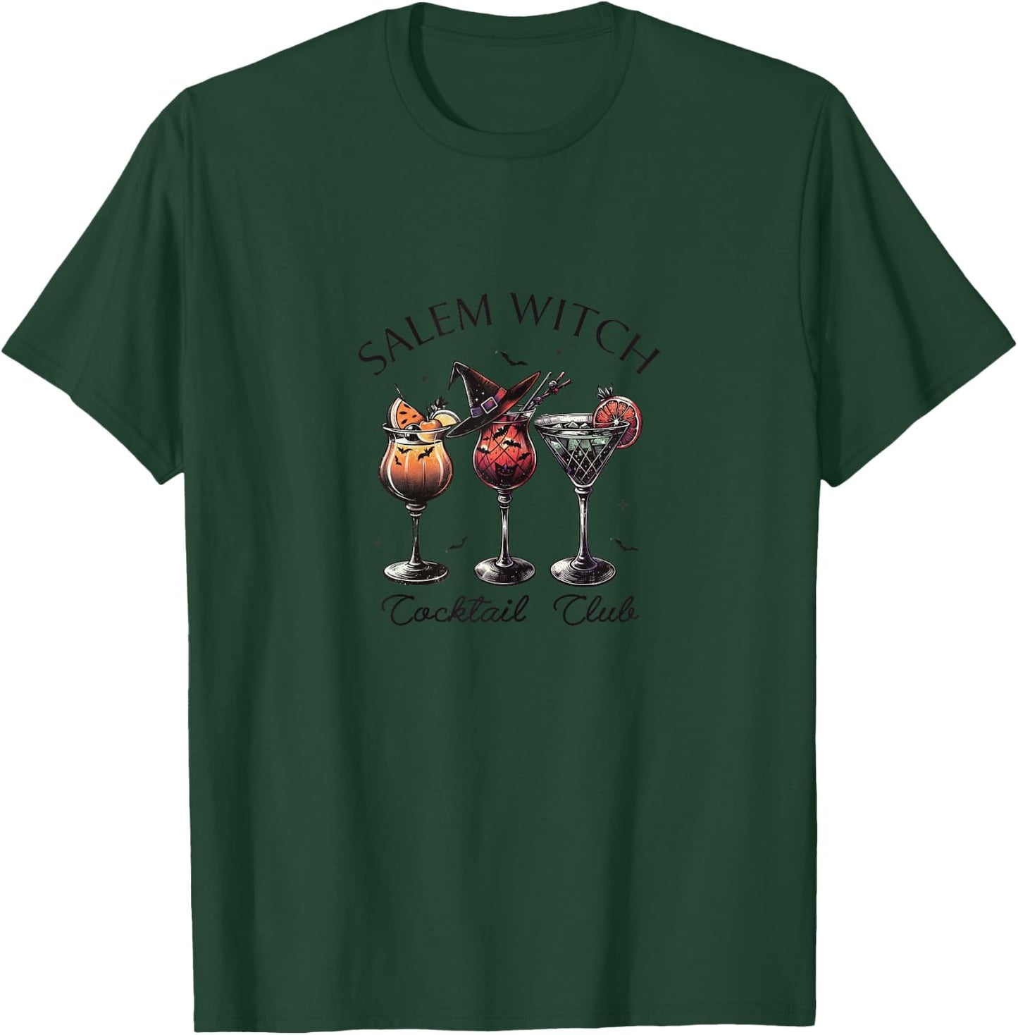 Salem Witch Cocktail Club Halloween Party Design T-Shirt - T-Shirt | Forest