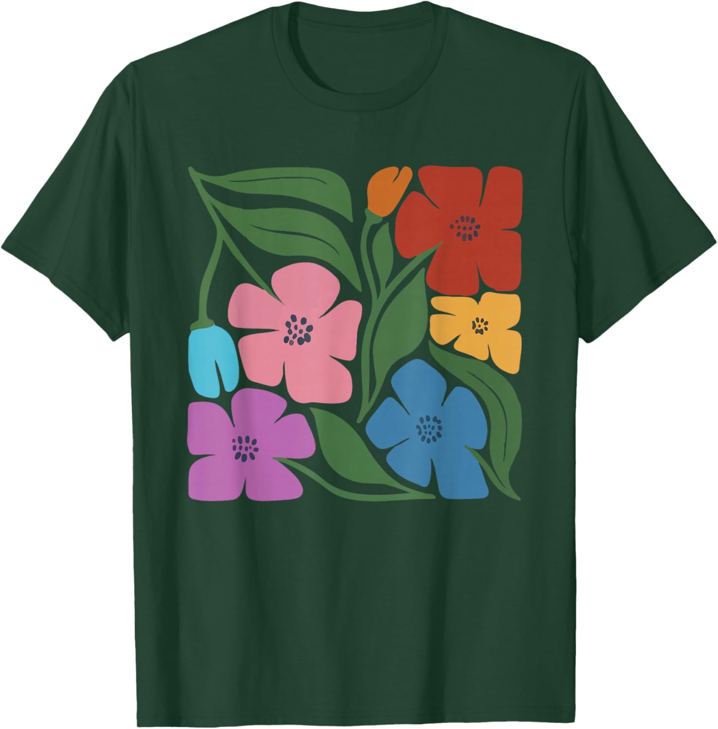 Subtle Pride Gay LGBT Month Floral Wildflower Queer Pride T-Shirt - T-Shirt | Forest