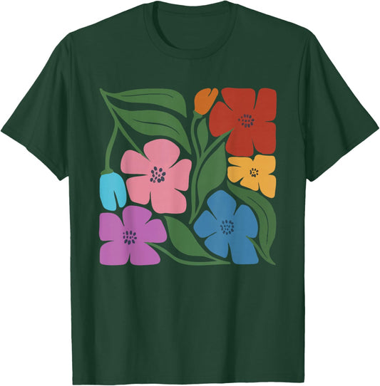 Subtle Pride Gay LGBT Month Floral Wildflower Queer Pride T-Shirt - T-Shirt | Forest