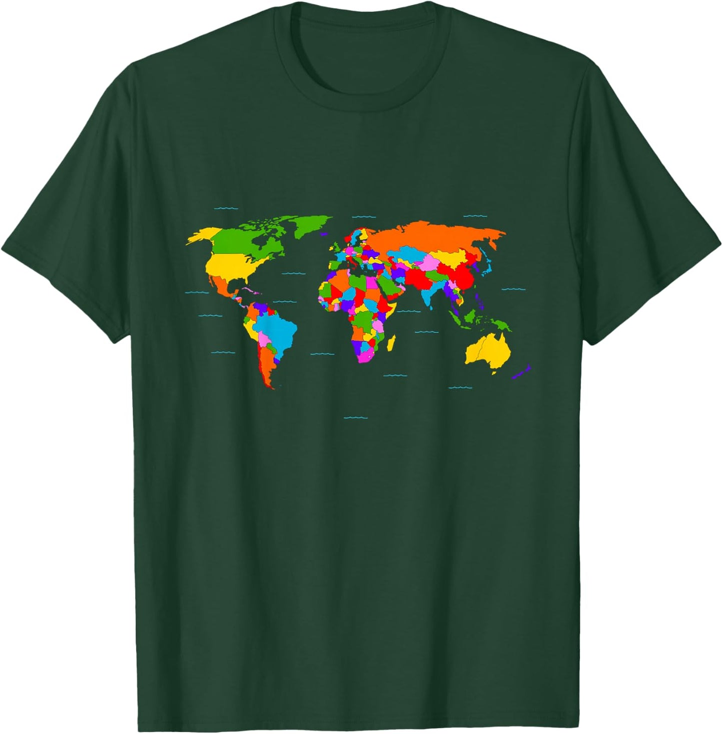 World Map . Boys / Girls Map of the World T-Shirt - T-Shirt | Forest