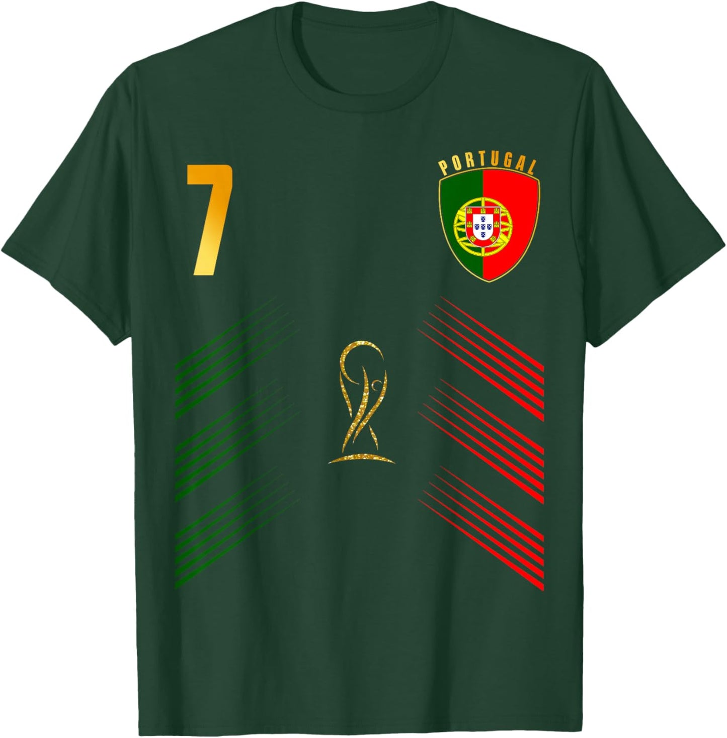 Portugal Flag Portugese Pride Lovers Retro T-Shirt - T-Shirt | Forest