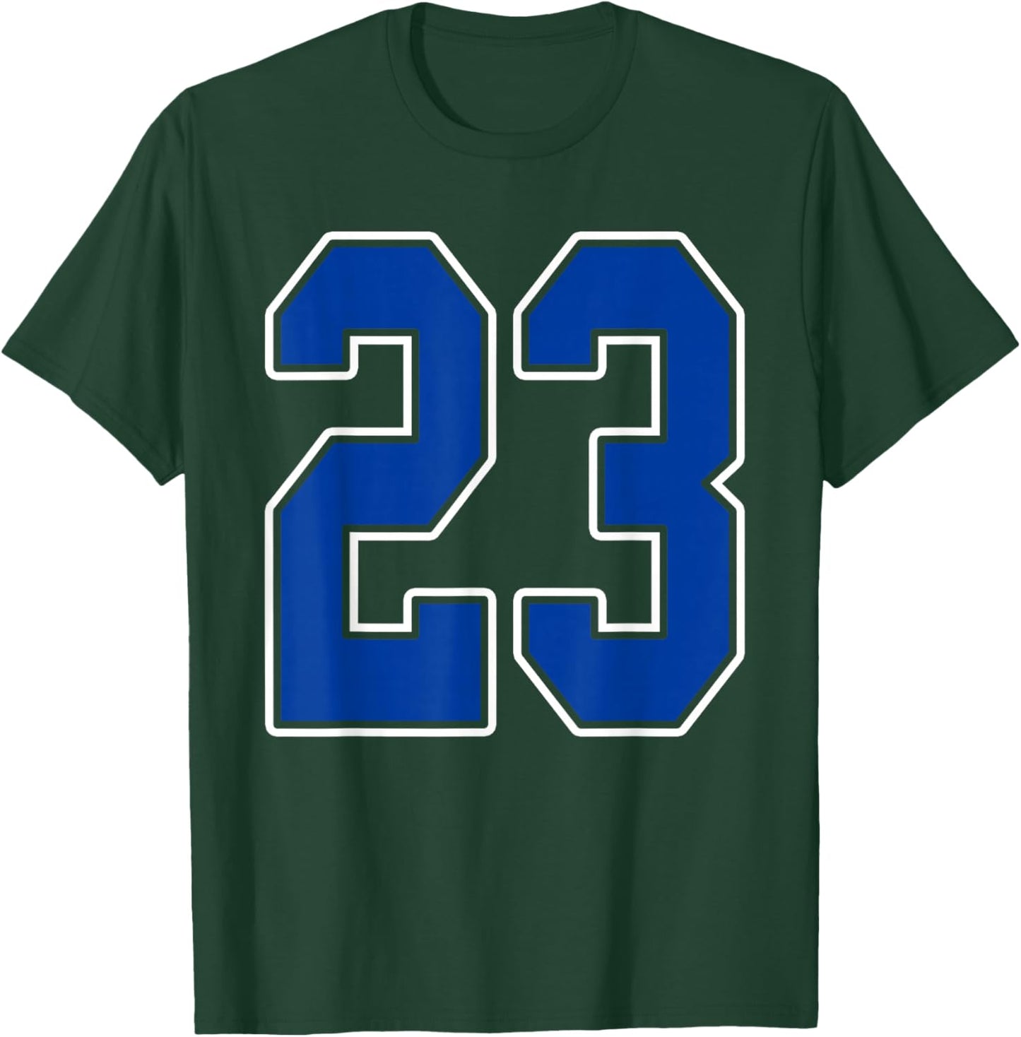 Royal Blue and White Number 23 Jersey Player Uniform #23 Fan T-Shirt - T-Shirt | Forest