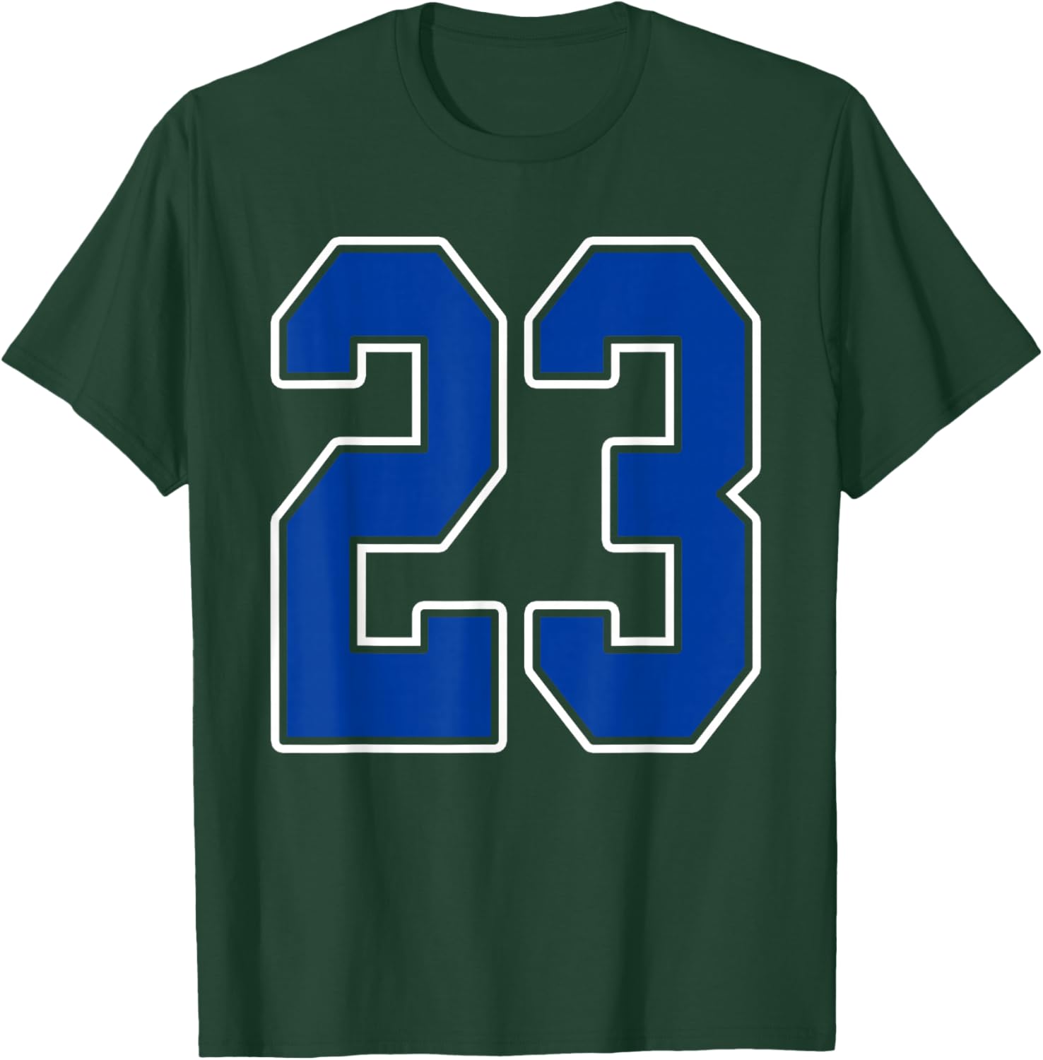 Royal Blue and White Number 23 Jersey Player Uniform #23 Fan T-Shirt - T-Shirt | Forest
