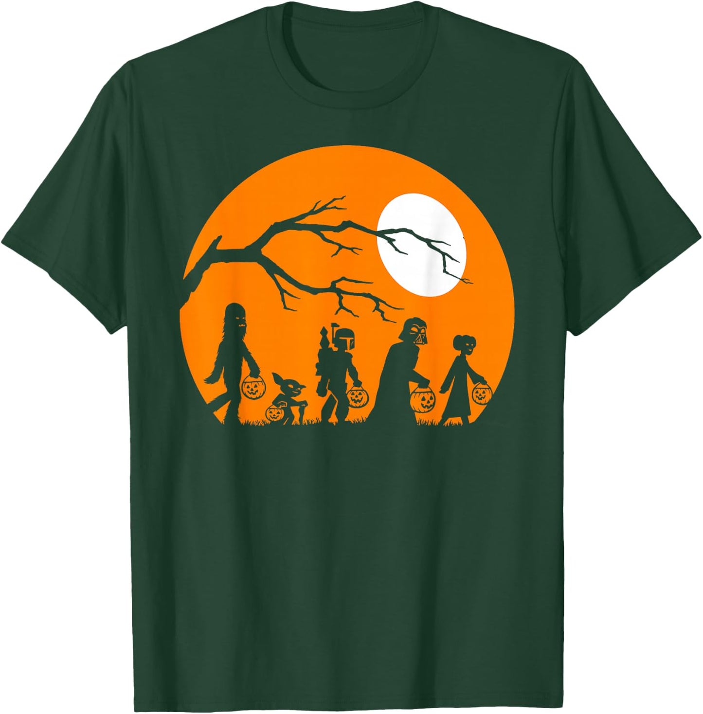 Star Wars Trick Or Treat Halloween Silhouette T-Shirt - T-Shirt | Forest