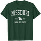 Missouri Vintage Sports Design Missourian MO T-Shirt - T-Shirt | Forest