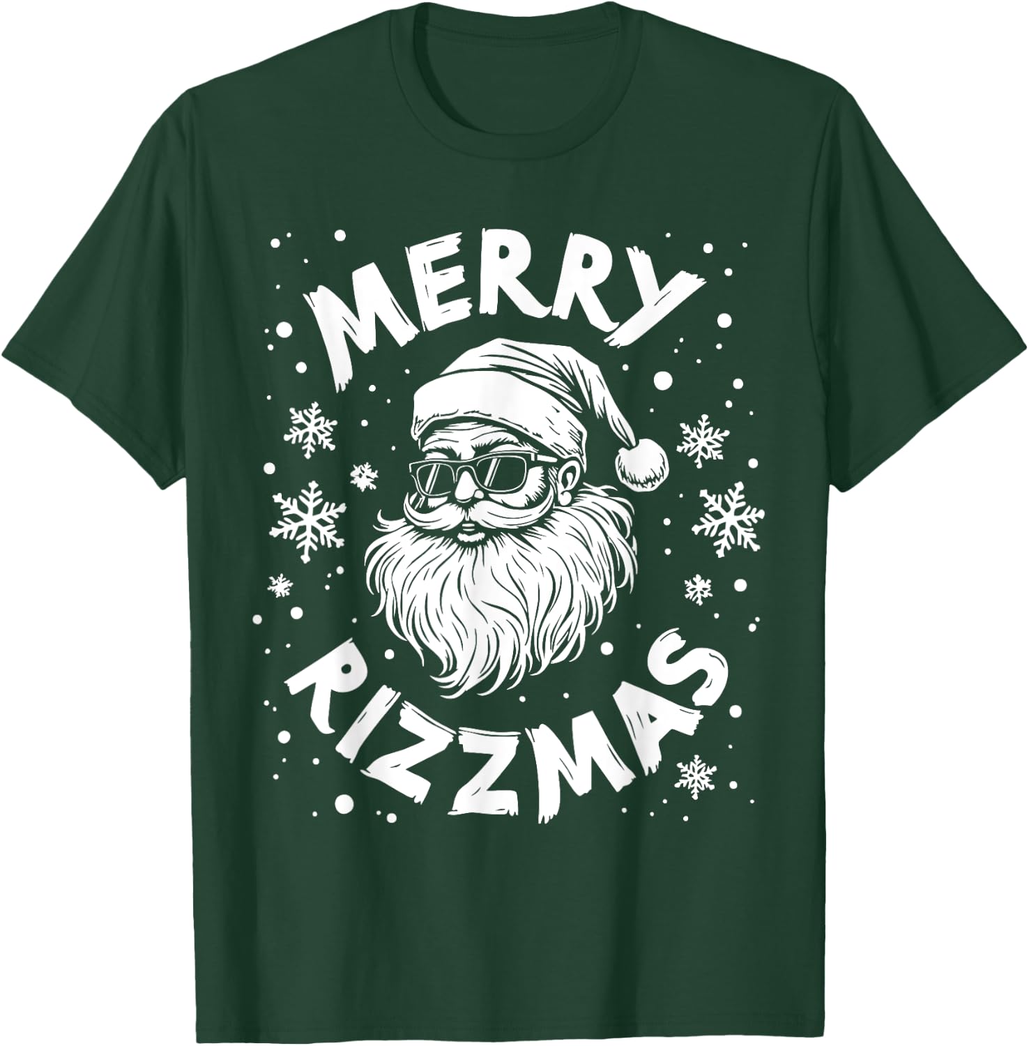 Merry Rizzmas Kids Teens School Funny Christmas Santa Claus T-Shirt - T-Shirt | Forest