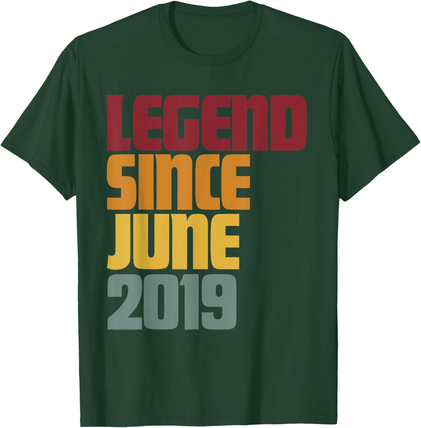 Legend Since June 2019 7th Birthday - Vintage T-Shirt - T-Shirt | Forest