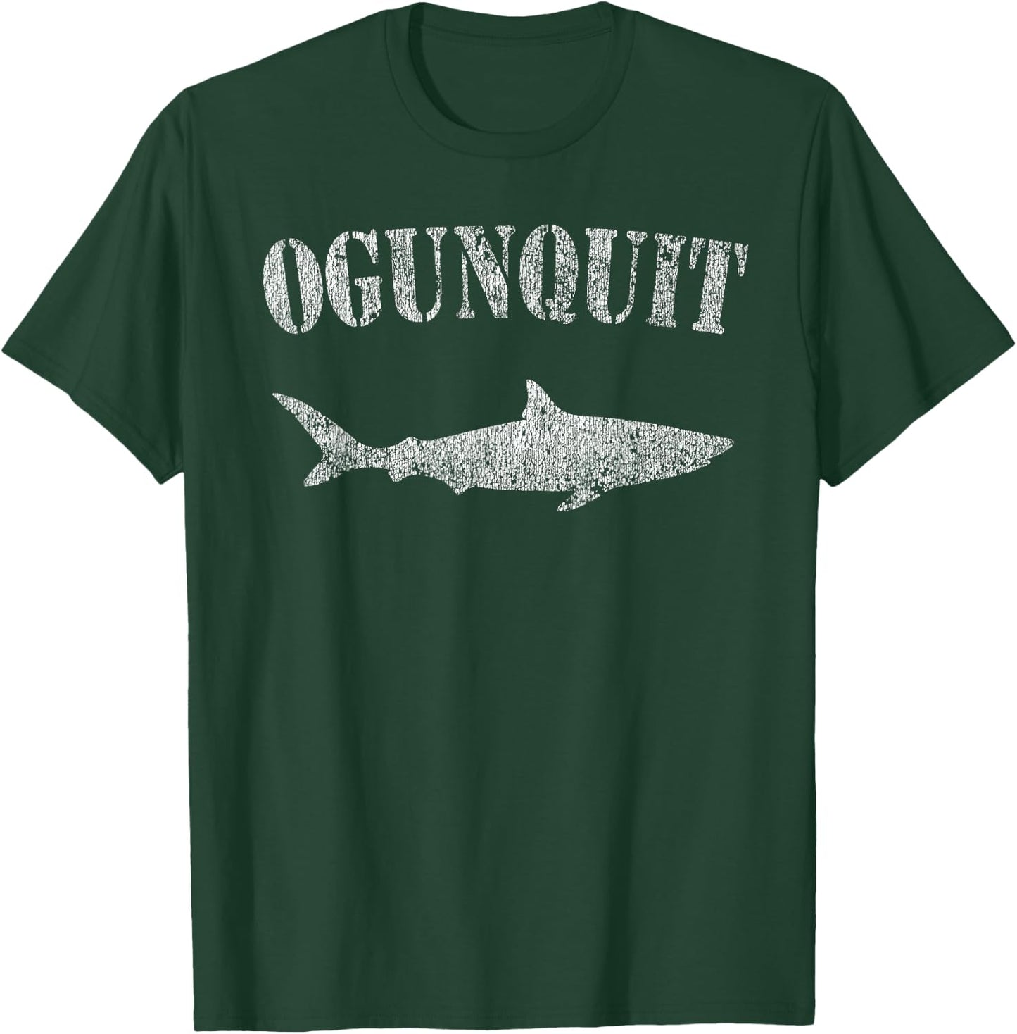 Retro Ogunquit Maine Shark Shark Souvenir T-Shirt - T-Shirt | Forest