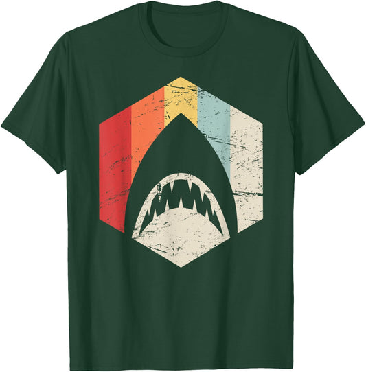 Retro Great White Shark T-Shirt - T-Shirt | Forest