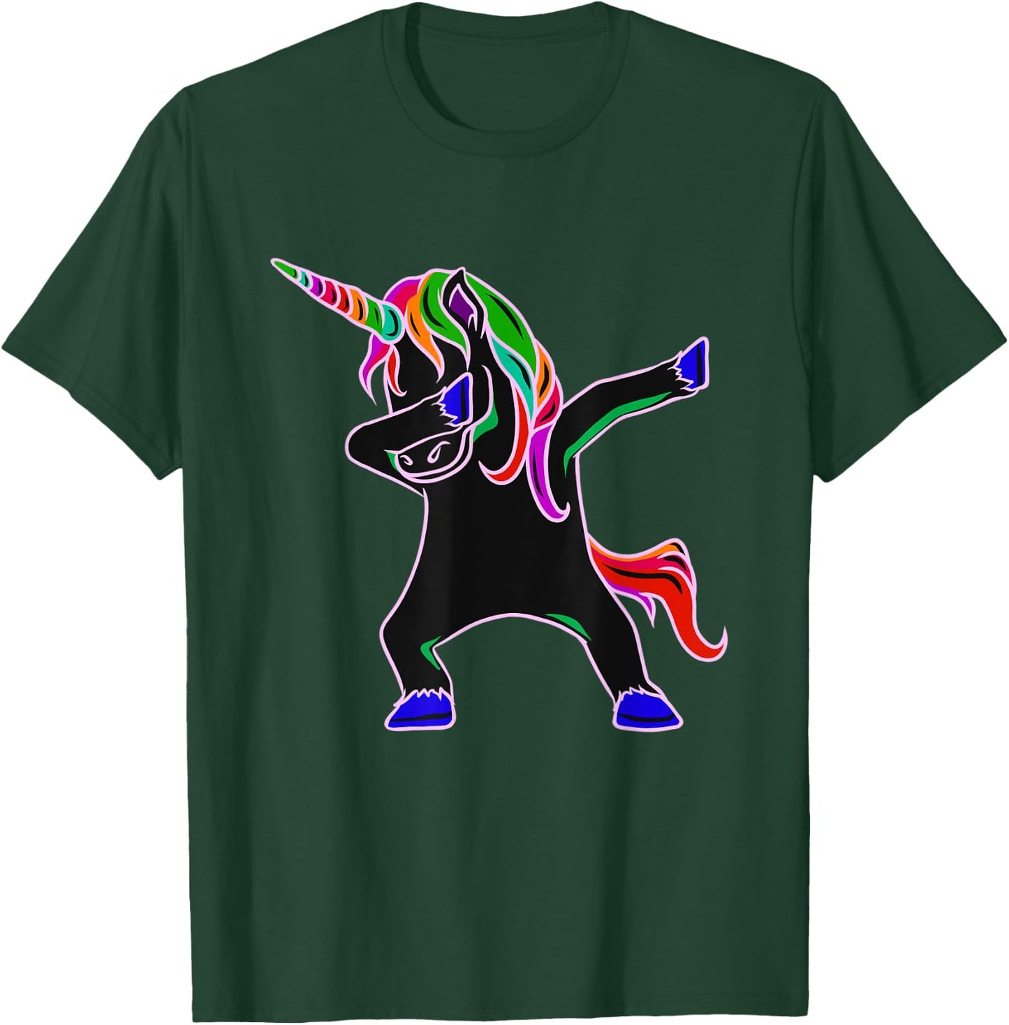 EDM Rave Shirt - Magical Dabbing Unicorn Festival T-Shirt - T-Shirt | Forest