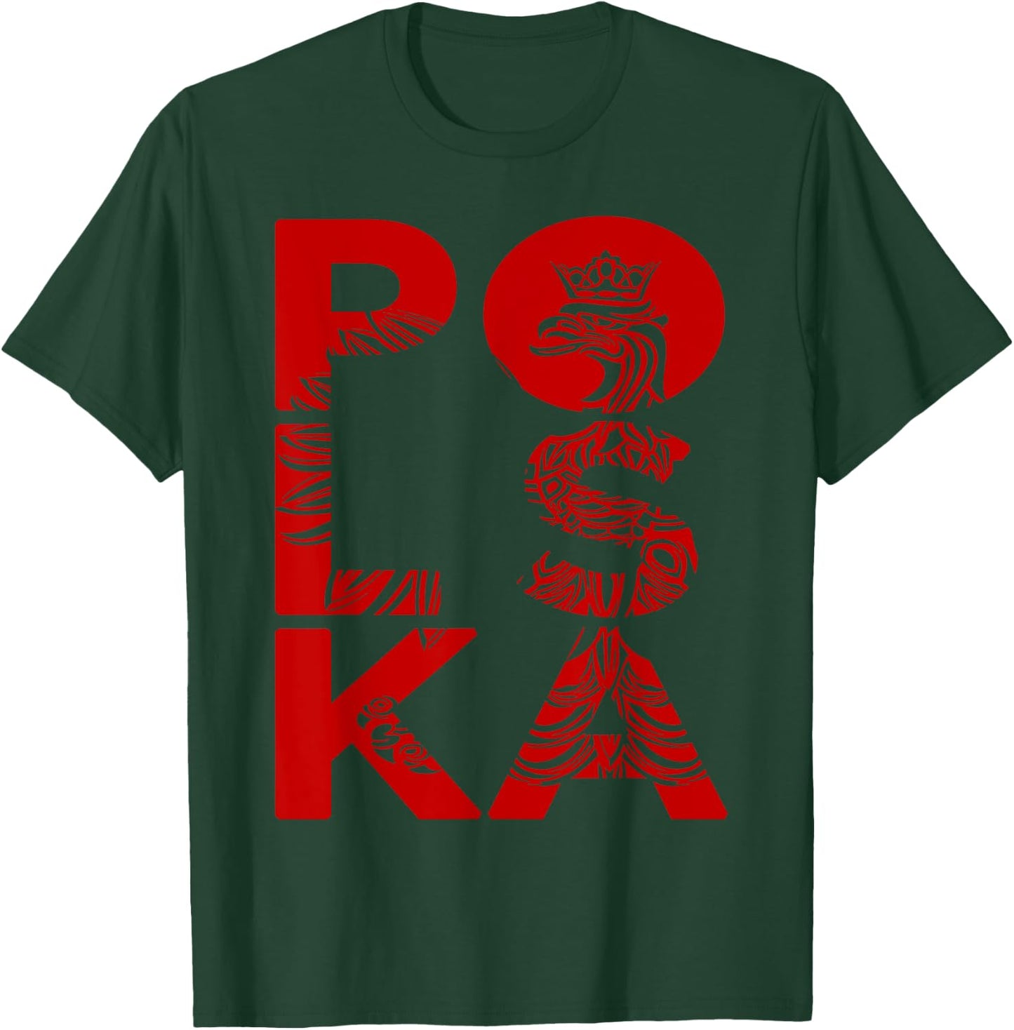 Polska Original Crowned Eagle Poland Coat of Arms T-Shirt - T-Shirt | Forest
