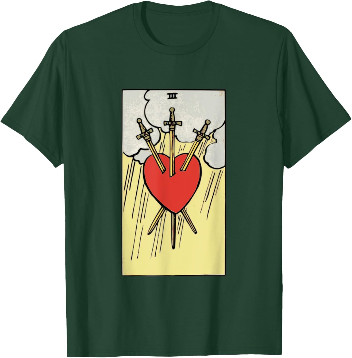 Heartbreaker Swords Tarot Card Heart Minor Arcana Funny T-Shirt - T-Shirt | Forest