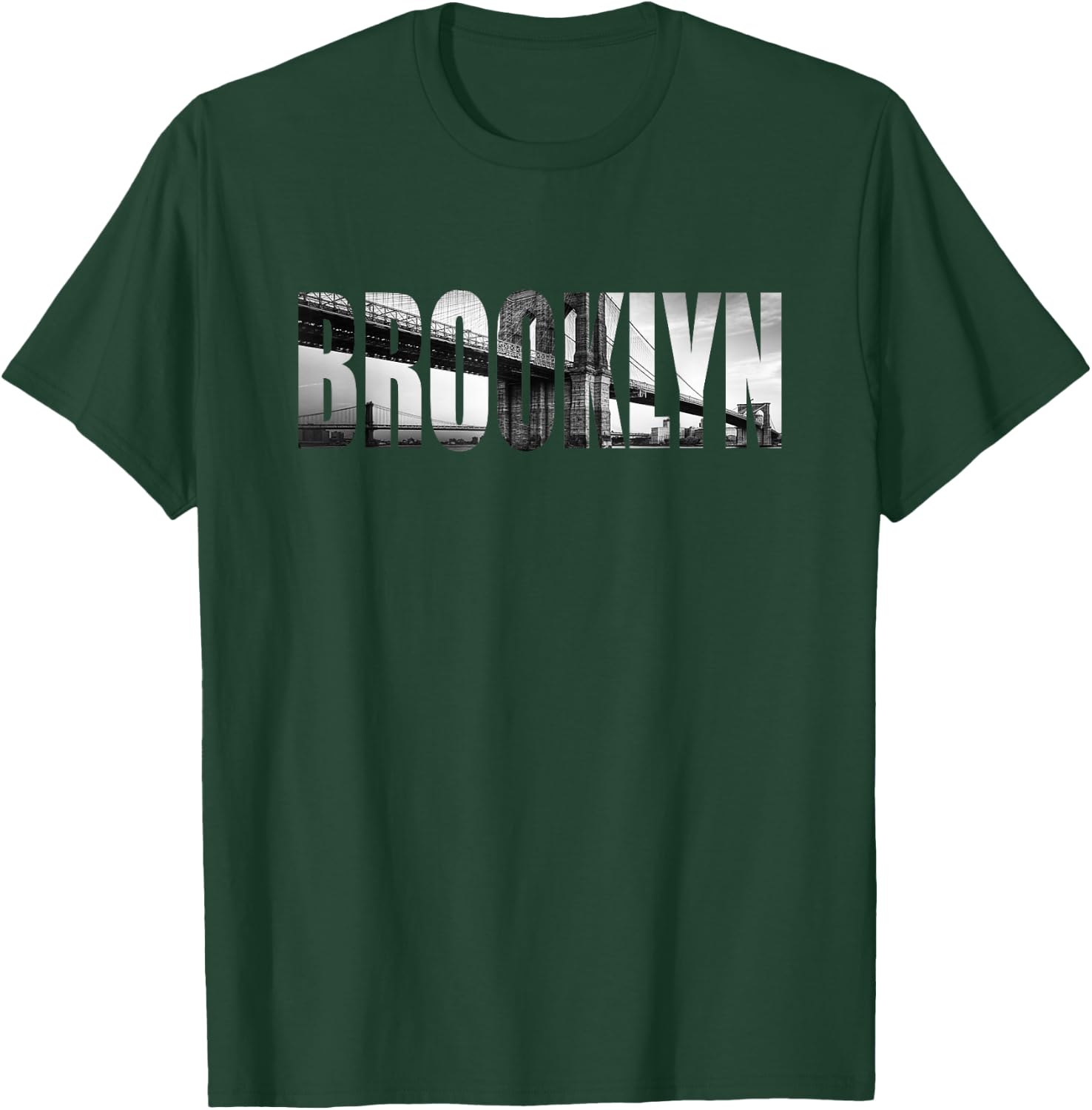 Brooklyn Shirt - Brooklyn Bridge NYC Cityscape T-Shirt - T-Shirt | Forest