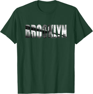 Brooklyn Shirt - Brooklyn Bridge NYC Cityscape T-Shirt - T-Shirt | Forest