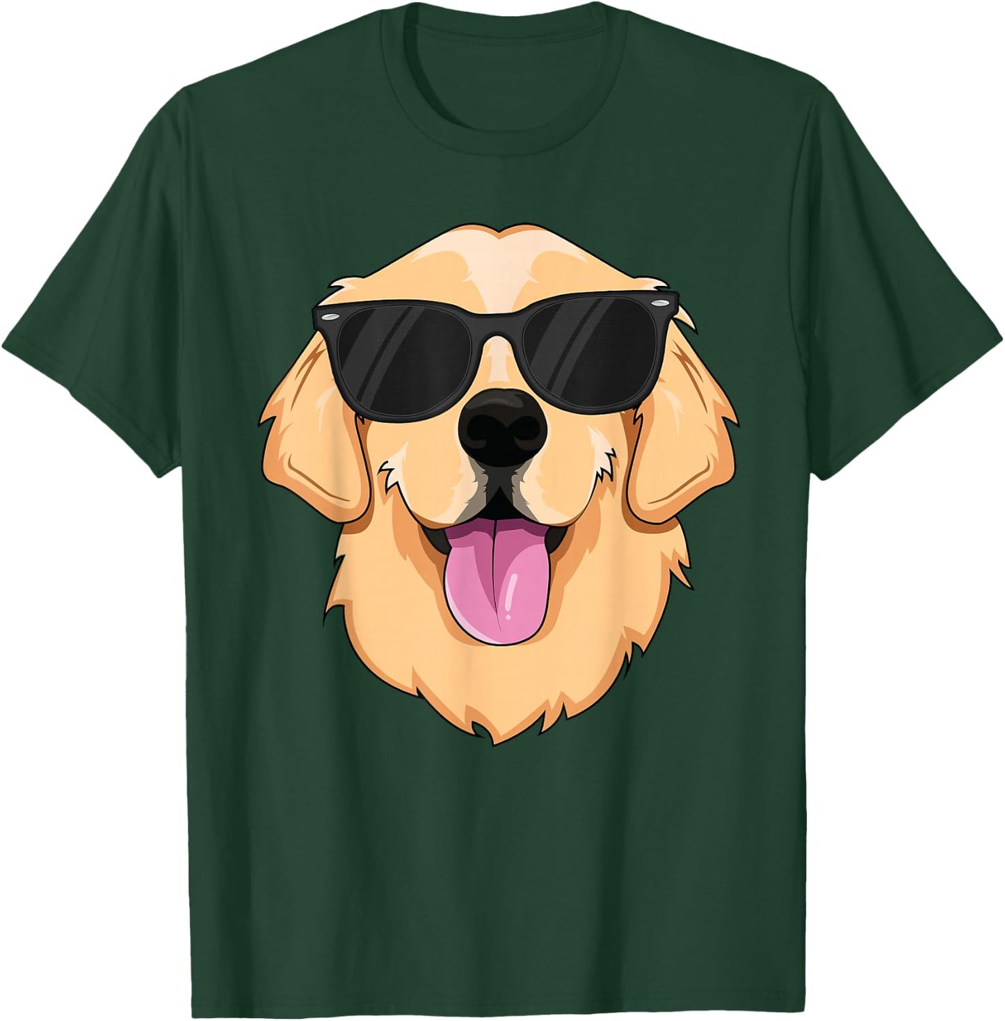 Golden Retriever for Kids Boys Girls Sunglasses Pet T-Shirt - T-Shirt | Forest