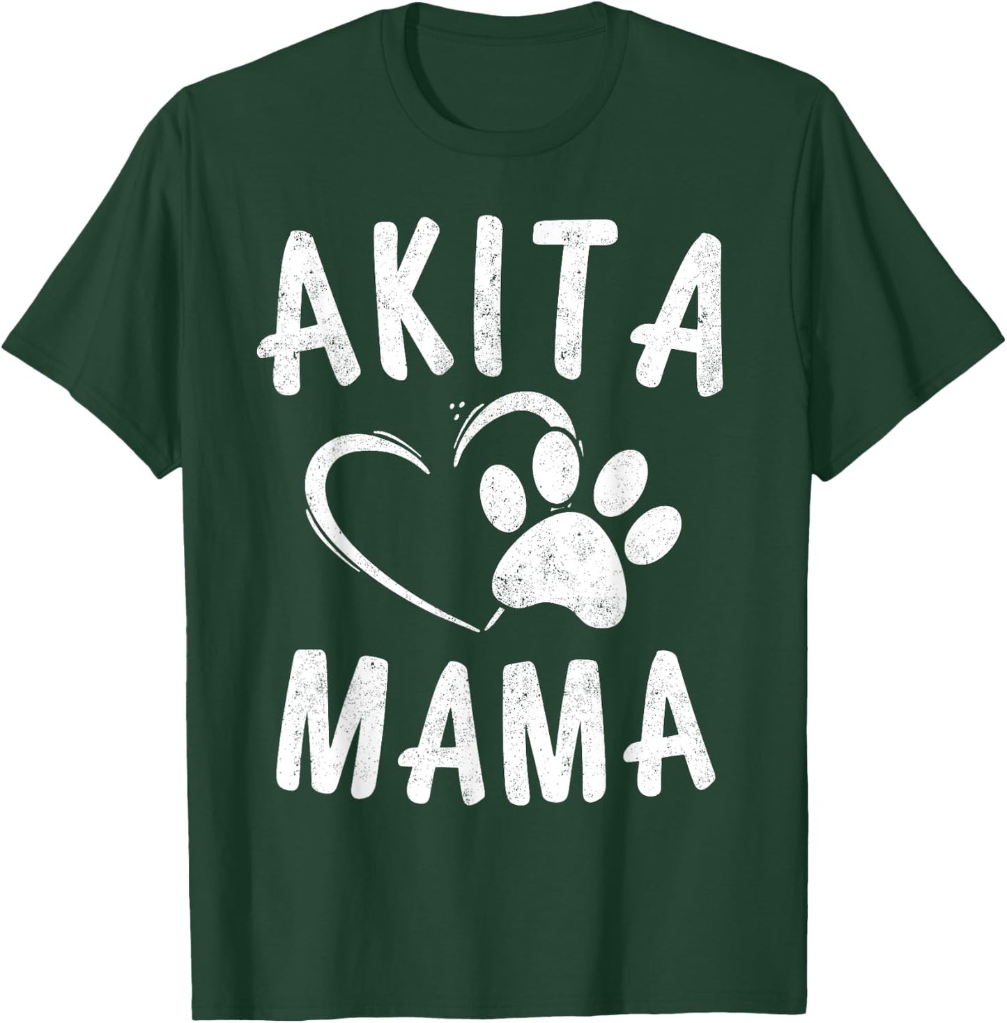 Fun Akita Mama Gift Pet Lover Apparel Dog Akita Mom Women Kids T-Shirt - T-Shirt | Forest