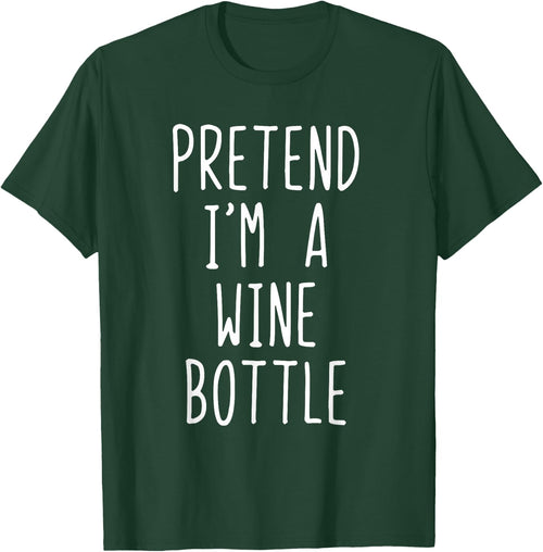 Pretend I'm A Wine Bottle Costume Halloween Lazy Adult Kids