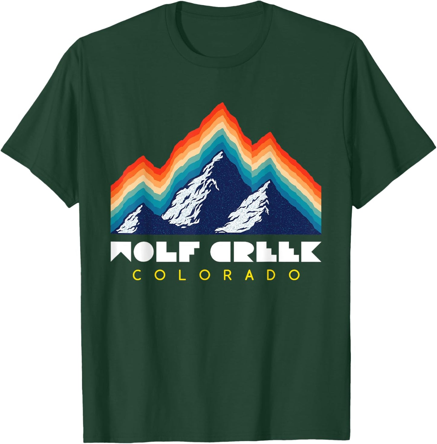 Wolf Creek, Colorado - USA Ski Resort 1980s Retro T-Shirt - T-Shirt | Forest
