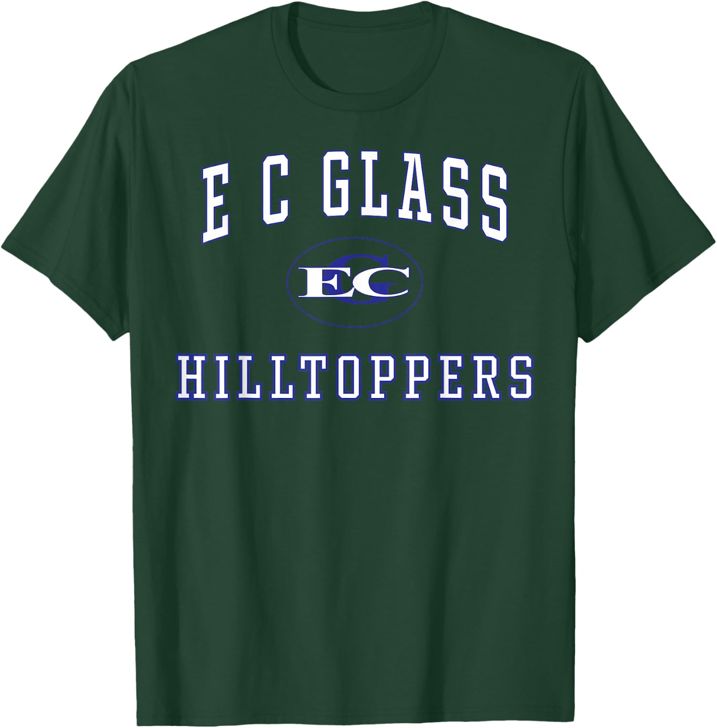 E C Glass High School Hilltoppers C1 T-Shirt - T-Shirt | Forest