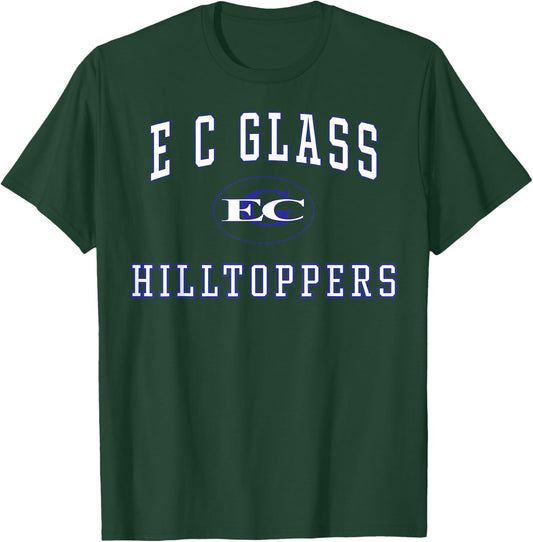 E C Glass High School Hilltoppers C1 T-Shirt - T-Shirt | Forest