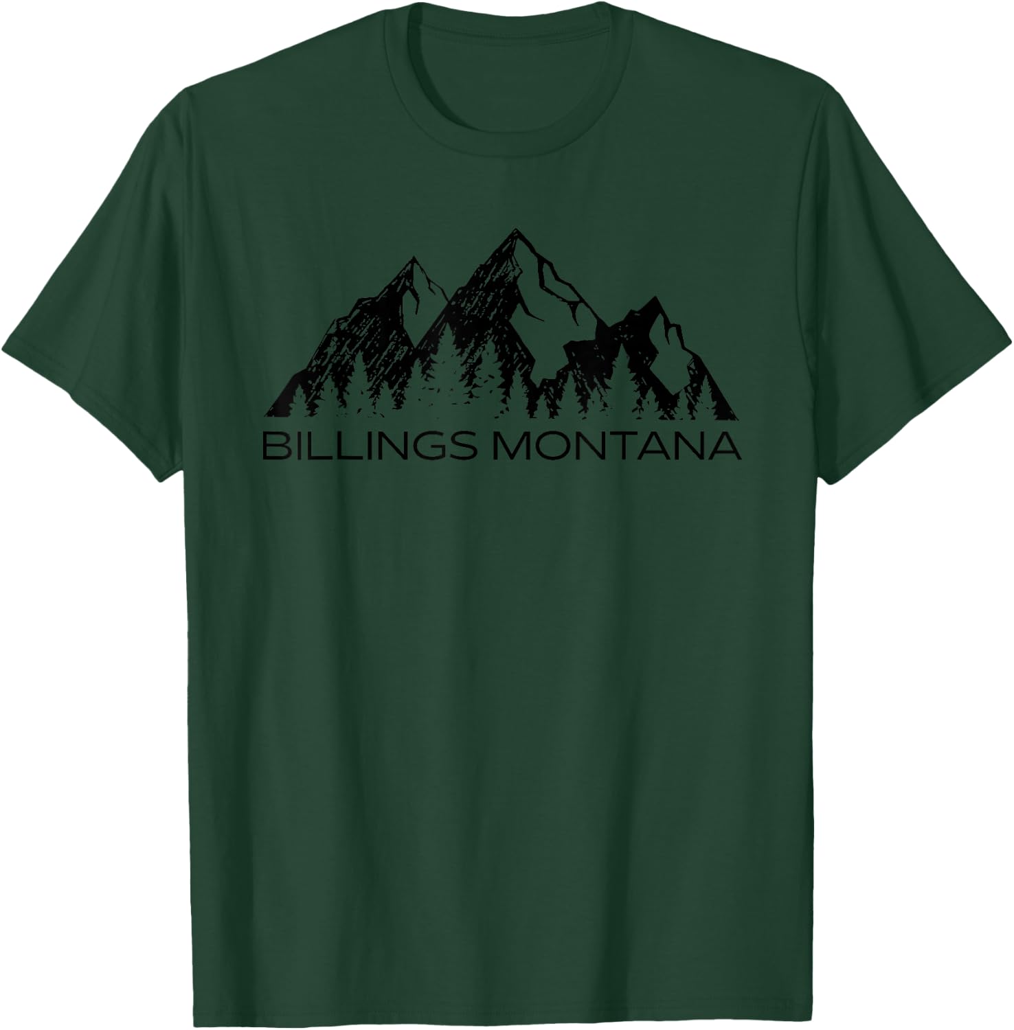 Billings Montana Mountain Souvenir Gift | Billings Montana T-Shirt - T-Shirt | Forest