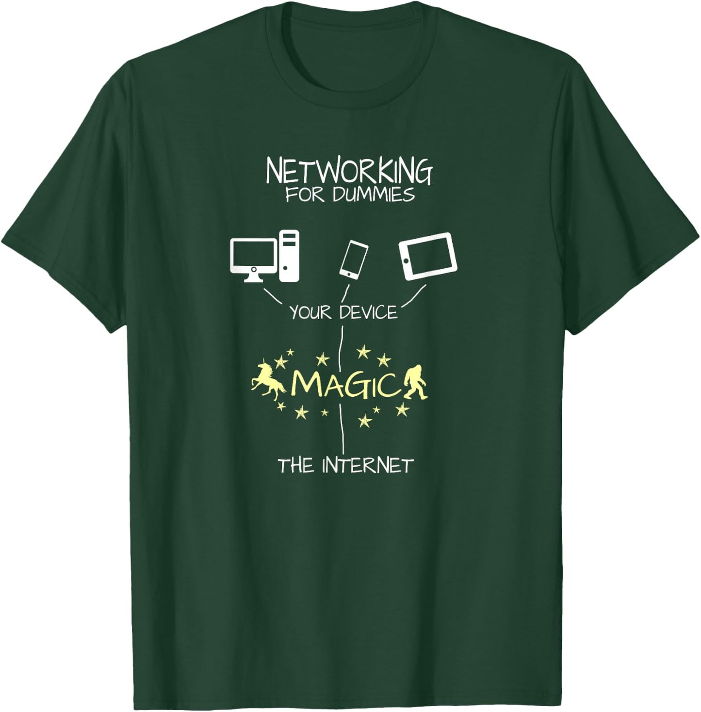 Network Engineer - Magic Internet Funny T-Shirt - T-Shirt | Forest