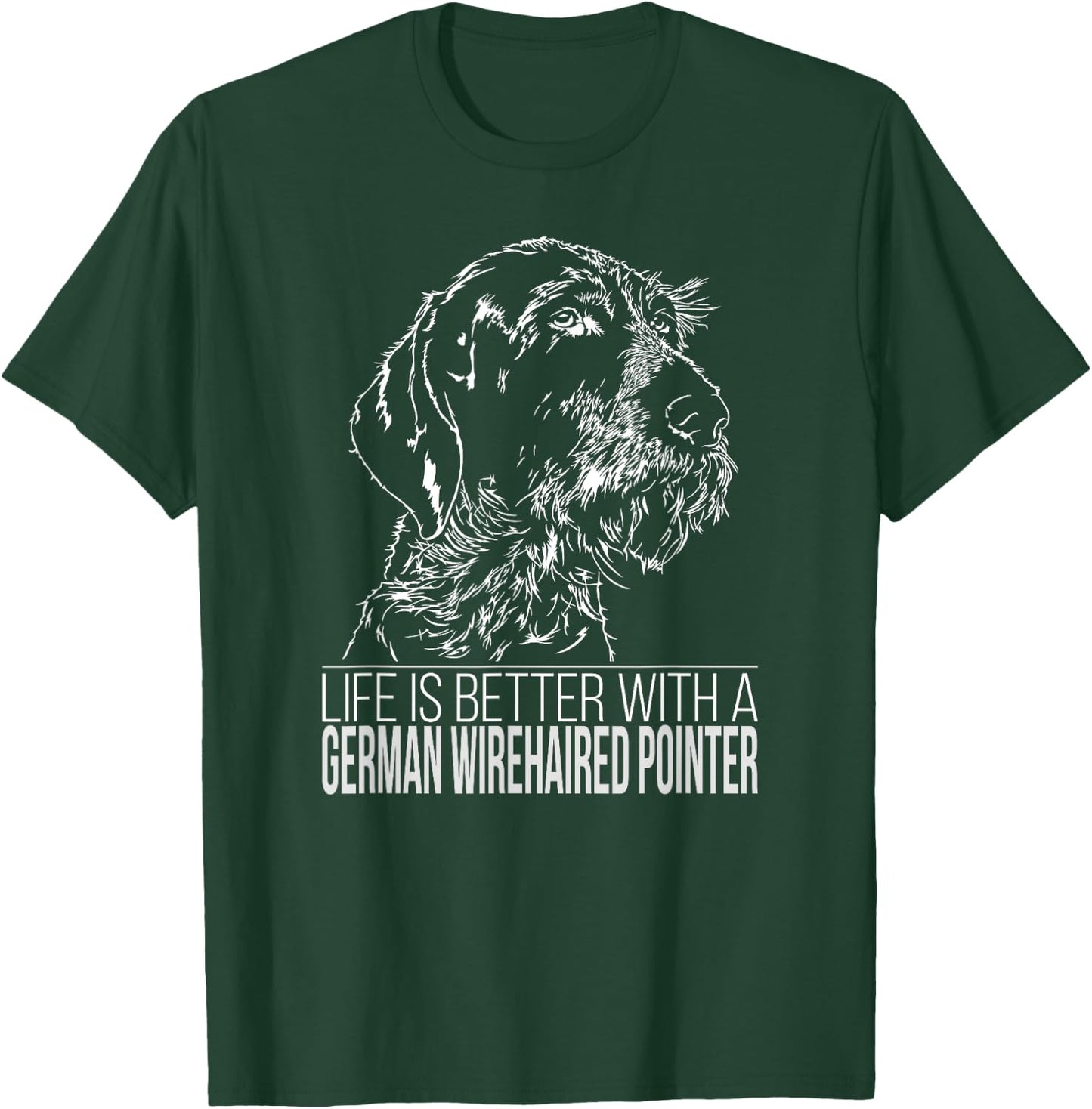 Proud German Wirehaired Pointer life is better dog T Shirt T-Shirt - T-Shirt | Forest