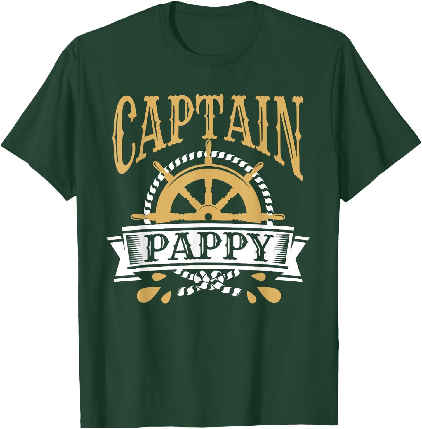 Captain Pappy Pirate Party Father's Day T-Shirt - T-Shirt | Forest