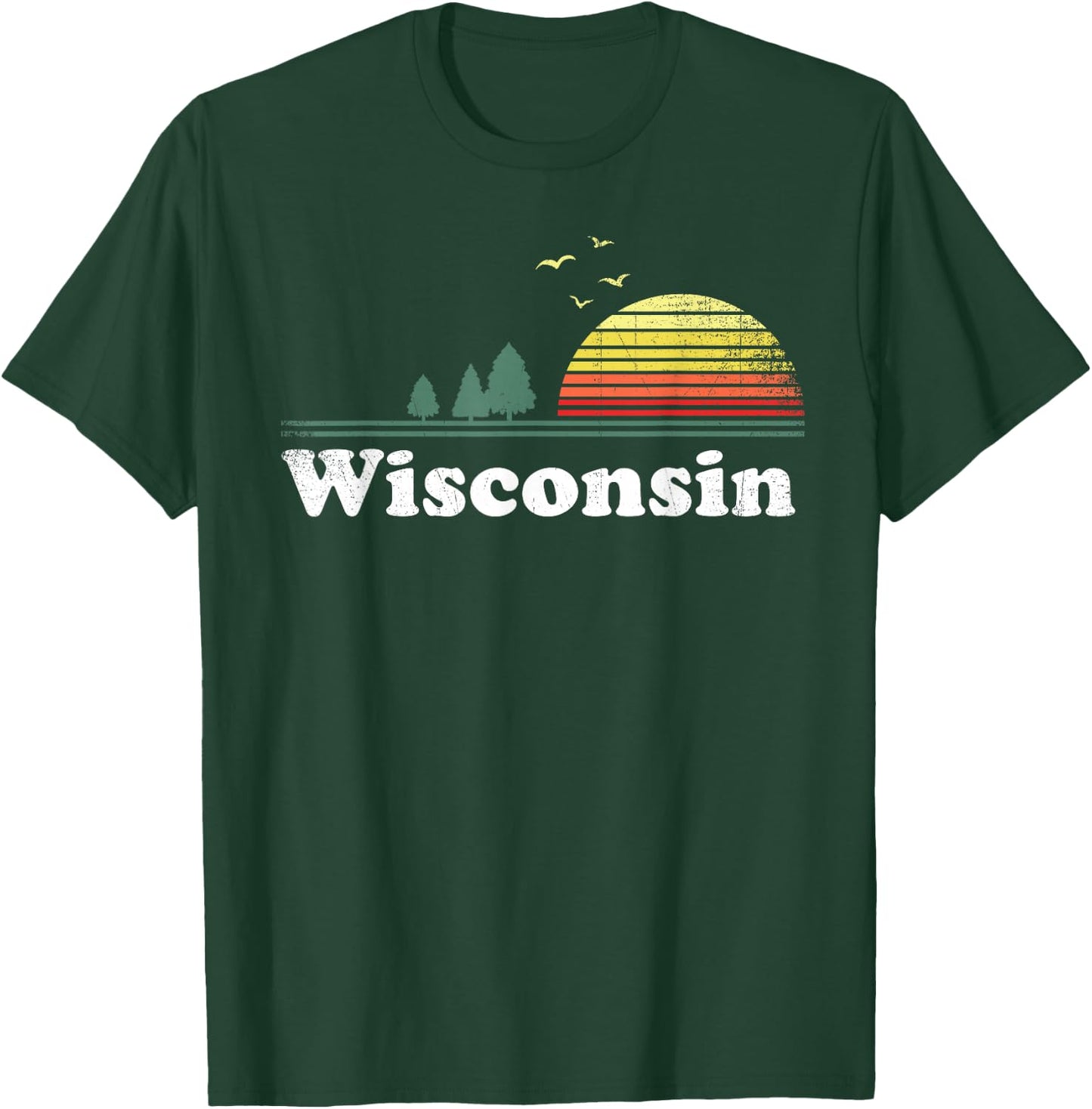 Retro Wisconsin State Park WI Home Design T-Shirt - T-Shirt | Forest