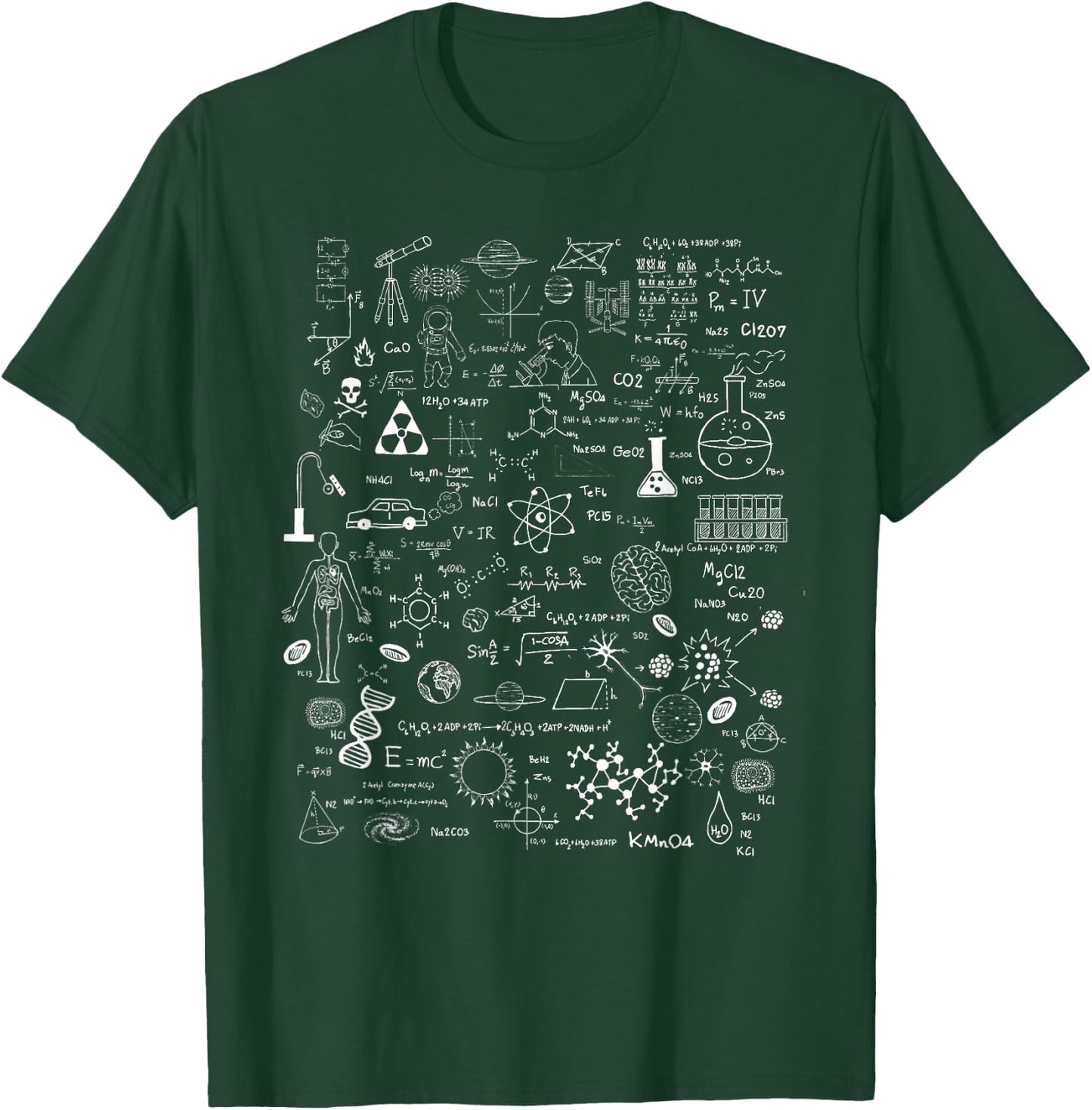 Science Physic Math Chemistry Biology Astronomy T-Shirt - T-Shirt | Forest