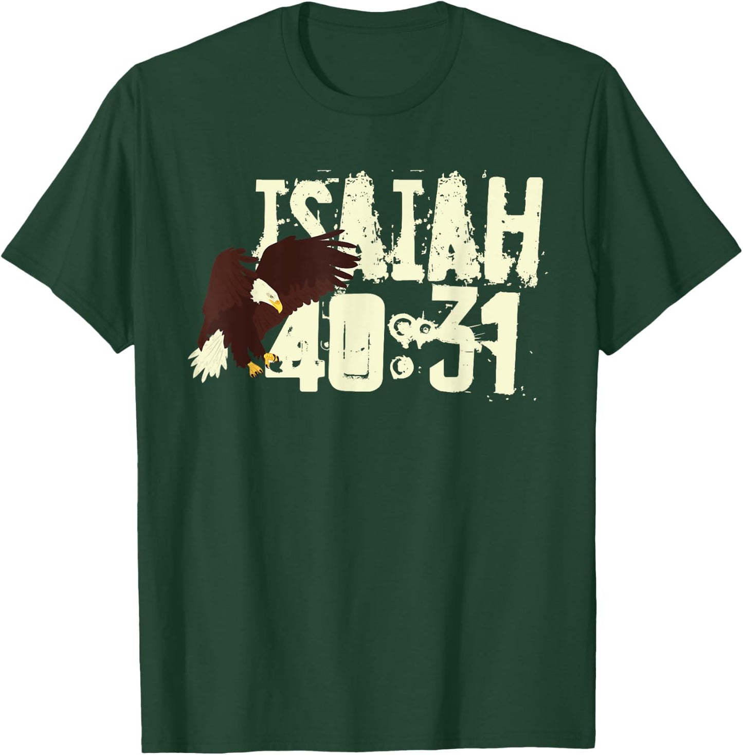 Eagle - Christian Faith Bible Verse - Isaiah 40:31 Soaring T-Shirt - T-Shirt | Forest