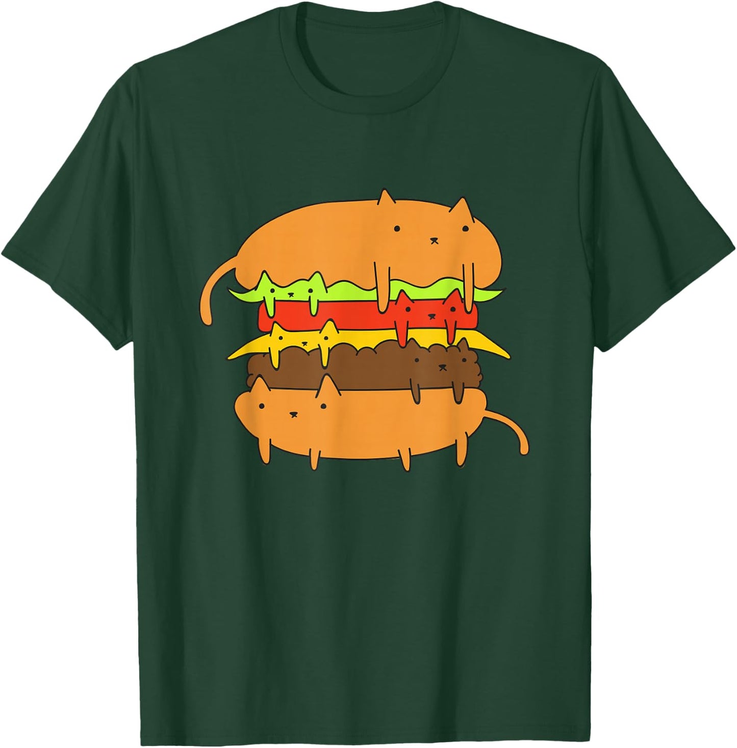 Cat Cheese Burger T-Shirt - T-Shirt | Forest
