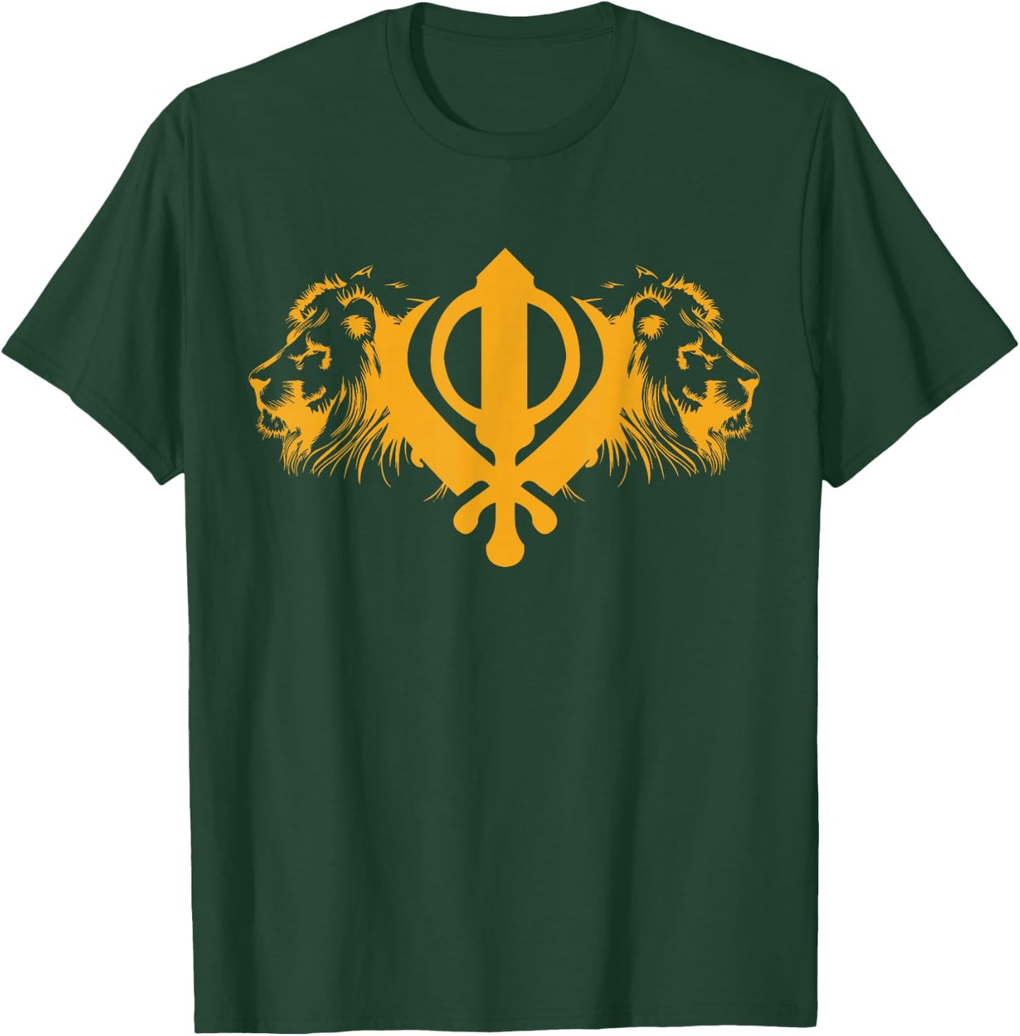 Sikh Khanda Lion for all Sikhs T-Shirt - T-Shirt | Forest